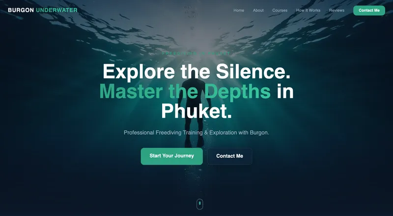 Burgon Underwater website preview